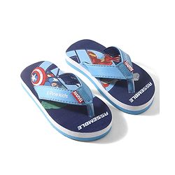 Pine Kids Marvel Slip On Flip Flops Avenger Design - Navy Blue