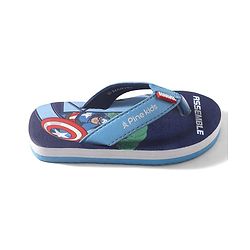 Pine Kids Marvel Slip On Flip Flops Avenger Design - Navy Blue