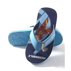 Pine Kids Marvel Slip On Flip Flops Avenger Design - Navy Blue