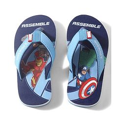 Pine Kids Marvel Slip On Flip Flops Avenger Design - Navy Blue