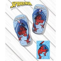 Pine Kids Marvel Slip On Flip Flops With Spiderman Print - Light Blue