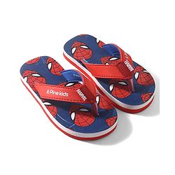 Pine Kids Marvel Slip On Flip Flops Spiderman Design - Blue & Red