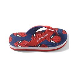 Pine Kids Marvel Slip On Flip Flops Spiderman Design - Blue & Red