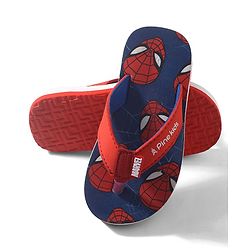Pine Kids Marvel Slip On Flip Flops Spiderman Design - Blue & Red