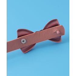 Pine Kids Belts with Bow Applique - Pink