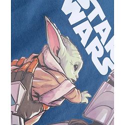 Pine Kids Lucas Cotton Knit Half Sleeves T-Shirt with Star Wars Graphics - Navy Blue