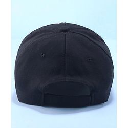 Pine Kids Marvel Cotton Summer Cap With Spiderman Graphics - Black
