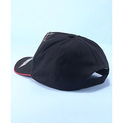 Pine Kids Marvel Cotton Summer Cap With Spiderman Graphics - Black
