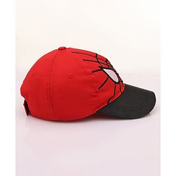 Pine Kids Marvel Cotton Summer Cap With Spiderman Graphics - Red