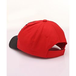 Pine Kids Marvel Cotton Summer Cap With Spiderman Graphics - Red