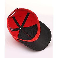 Pine Kids Marvel Cotton Summer Cap With Spiderman Graphics - Red