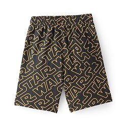 Pine Kids Lucas Cotton Knit Half Sleeve  T-Shirt & Shorts Set with Star Wars Graphics - Grey