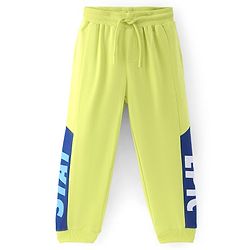 Pine Kids Knit Full Length Lounge  Pant Text Print - Green