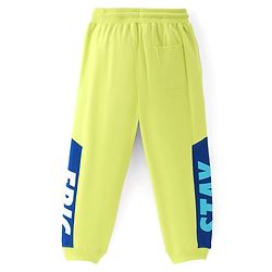 Pine Kids Knit Full Length Lounge  Pant Text Print - Green
