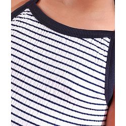 Pine Kids Woven Sleeveless Striped Top - White