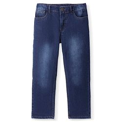 Pine Kids Full Length Denim Washed Jeans - Dark Blue