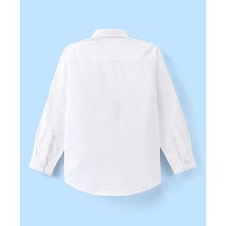 Pine Kids Cotton Woven Half Sleeves Solid Colour - White