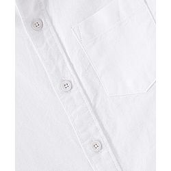 Pine Kids Cotton Woven Half Sleeves Solid Colour - White