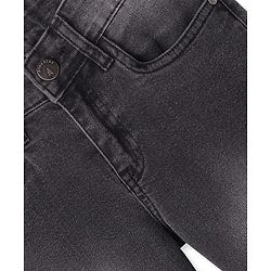 Pine Kids Denim Woven Full Length Solid Color Jeans - Black