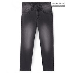 Pine Kids Denim Woven Full Length Solid Color Jeans - Black