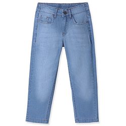 Pine Kids Woven Full Length Solid Denim Jeans - Light Blue