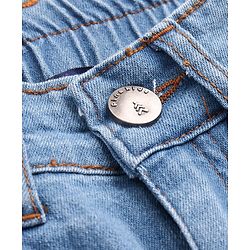 Pine Kids Woven Full Length Solid Denim Jeans - Light Blue