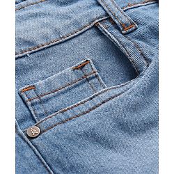 Pine Kids Woven Full Length Solid Denim Jeans - Light Blue