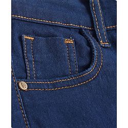 Pine Kids Denim Woven Full Length Washed Jeans with Pockets  - Navy Blue