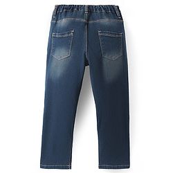Pine Kids Woven Full Length Solid Denim Jeans - Navy Blue