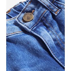 Pine Kids Woven  Full Length Denim Washed Jeans - Blue