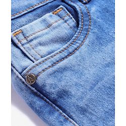 Pine Kids Woven  Full Length Denim Washed Jeans - Blue