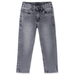 Pine Kids Woven Full Length Solid Denim Jeans - Grey