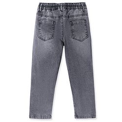 Pine Kids Woven Full Length Solid Denim Jeans - Grey