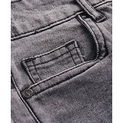 Pine Kids Woven Full Length Solid Denim Jeans - Grey