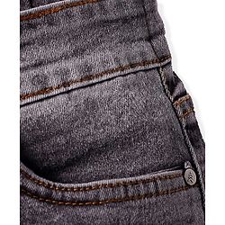 Pine Kids Denim Woven Full Length Washed Jeans - Black