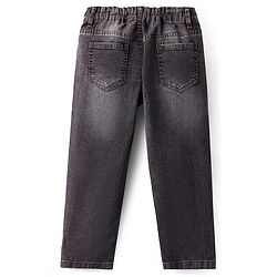 Pine Kids Denim Woven Full Length Washed Jeans - Black