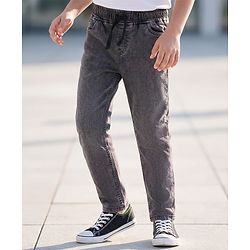 Pine Kids Full Length Washed Denim Jeans - Black