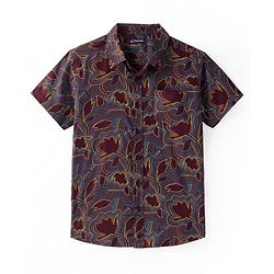 Pine Kids Viscose Woven Half Sleeves Printed Shirt - Multicolor