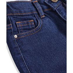 Pine Kids Denim Woven Full Length Washed Jeans  -Navy
