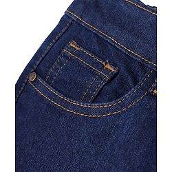 Pine Kids Full Length Washed Denim Jeans with Cargo Pocket - Navy Blue