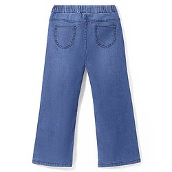 Pine Kids Cotton Rich Stretchable Full Length Bootcut Denim Jegging with Adjustable Waist Band - BLUE