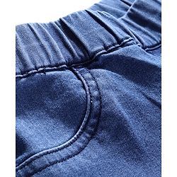 Pine Kids Cotton Rich Stretchable Full Length Bootcut Denim Jegging with Adjustable Waist Band - BLUE