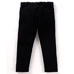 Pine Kids Denim Woven Full Length Washed Jeans - Black