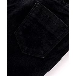 Pine Kids Denim Woven Full Length Washed Jeans - Black