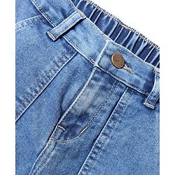 Pine Kids Full Length Washed Denim Jeans with Cargo Pocket - Light Blue
