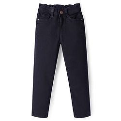 Pine Kids Woven Ankle Length Solid Denim Jeans - Black
