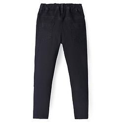 Pine Kids Woven Ankle Length Solid Denim Jeans - Black