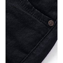 Pine Kids Woven Ankle Length Solid Denim Jeans - Black