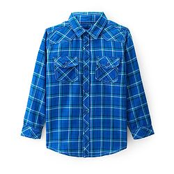 Pine Kids Cotton Full Sleeves Checks Shirts - Blue