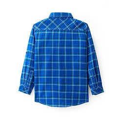 Pine Kids Cotton Full Sleeves Checks Shirts - Blue